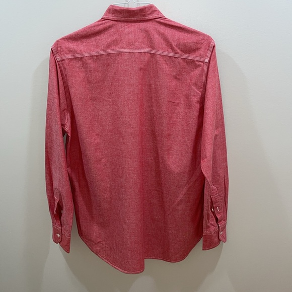 What Goes Around Comes Around 100% Cotton Red Button Down. New Condition. - Picture 6 of 9